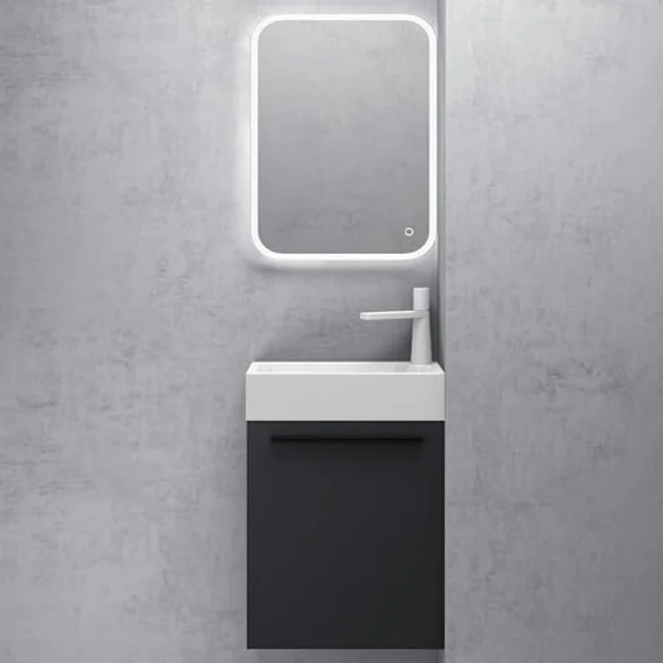 doporro Badezimmer-Set Badmöbel-Set Gäste WC Waschbecken Waschtisch mit Unterschrank PISA – Bild 2