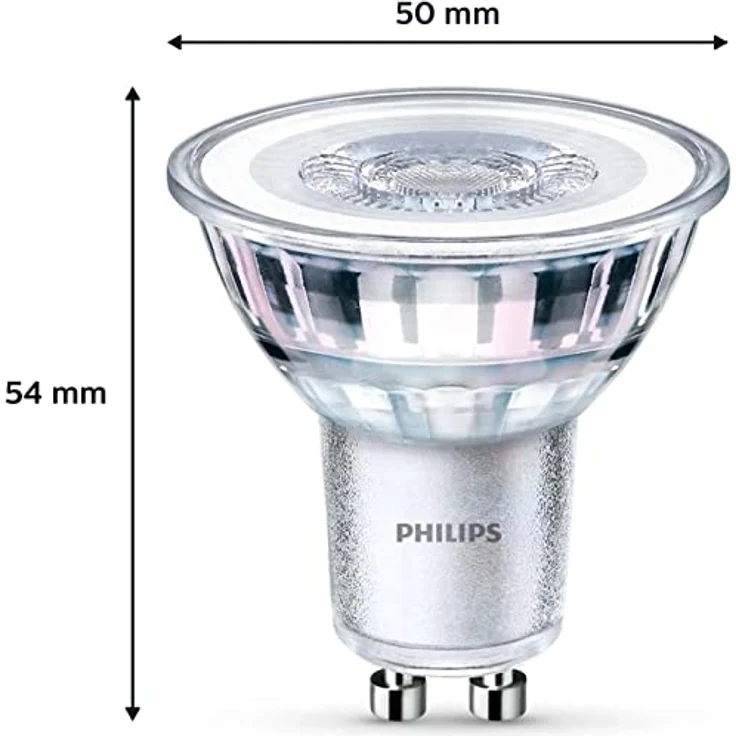 Philips LED classic Lampe 35W GU10 Warmweiß 255lm Silber 2er P – Bild 4
