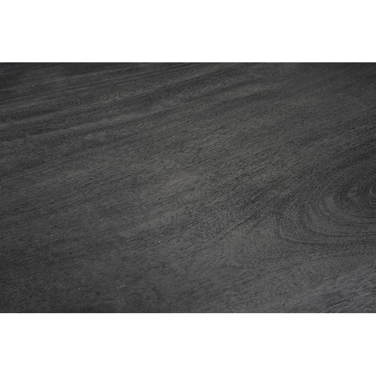 Gutmann Factory Couchtisch 2-teiliges Set CORBY, Schwarz, Mangoholz massiv, Ø 70 x H 45 cm, Ø 45 x H 40 cm – Bild 3