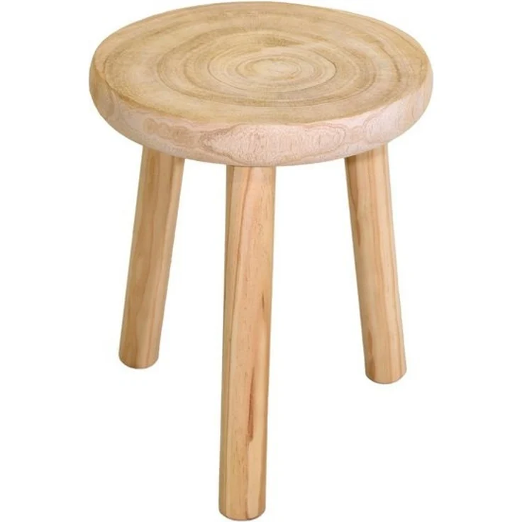 Spetebo Blumenhocker aus Holz mit 3 Beinen - rund naturbelassen (Größe wählbar, 1 St, Ø 30 cm / Ø 35 cm), stabiler Stand auf 3 Beinen – Bild 4
