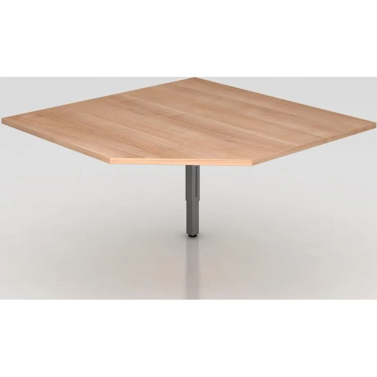 Verkettungspl. trapezform / Stützfuß eckig Nussbaum / Graphit