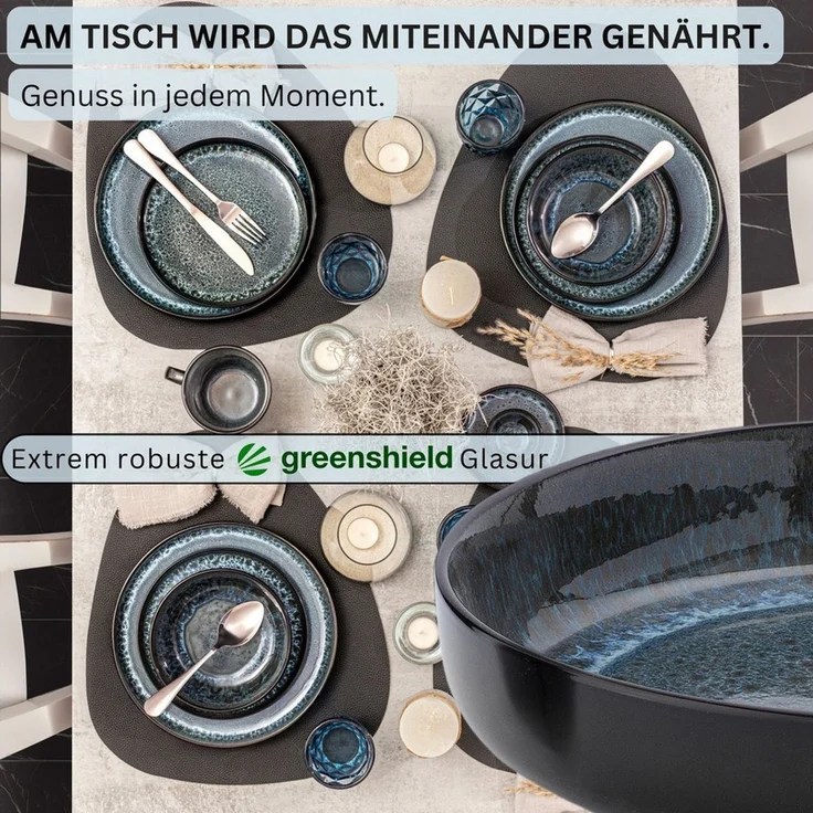 SÄNGER Pastaschalen Set Manila - 6 teilig aus Steingut – Bild 2