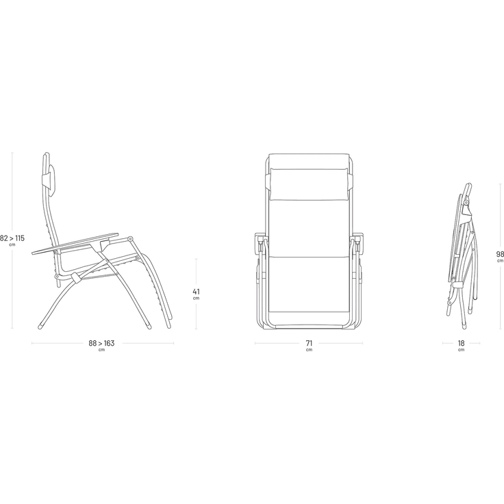 BALCONY Tisch 70x70, Metallgestell, Farbe: Titane, klappbar – Bild 6