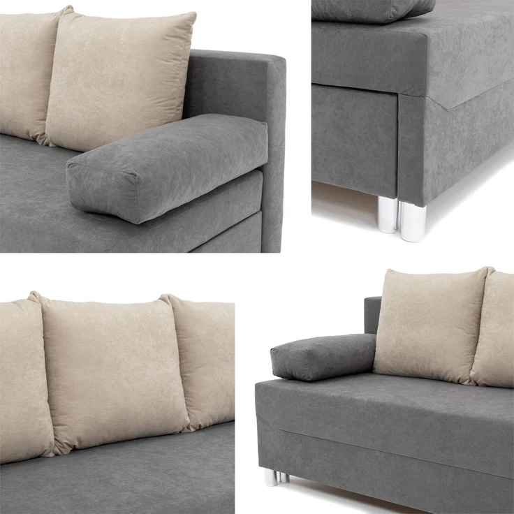 Schlafsofa Dover (Sofa ohne Polsterhocker, Farbe: Fredo 25) – Bild 6