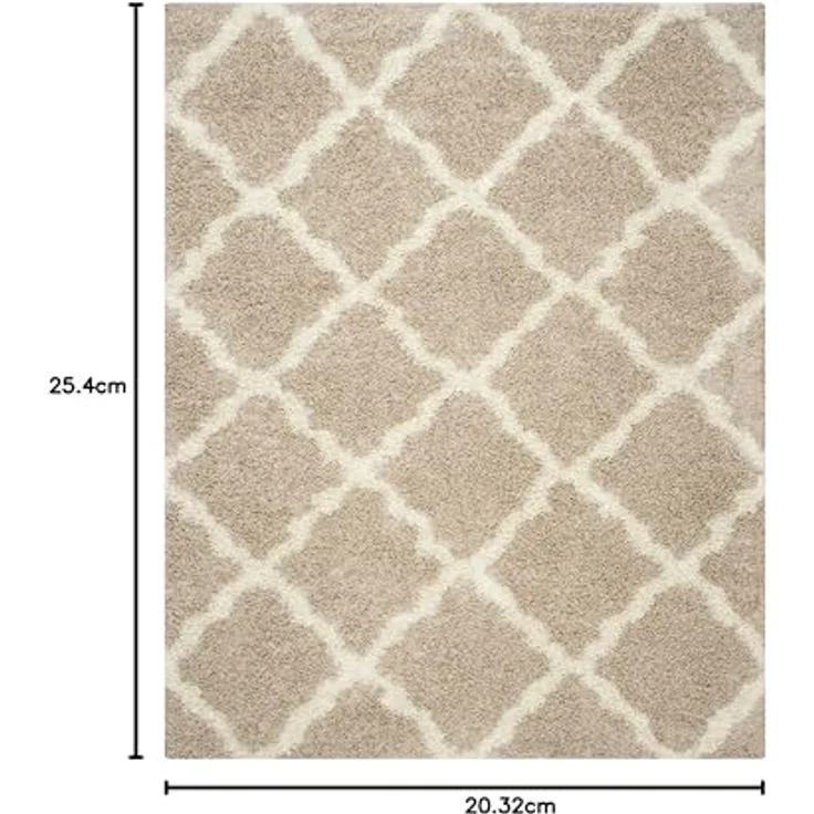 SAFAVIEH Zottelig Teppich für Wohnzimmer, Esszimmer, Schlafzimmer - Dallas Shag Collection, Hoher Flor, Beige und Elfenbein, 240 x 300 cm – Bild 2