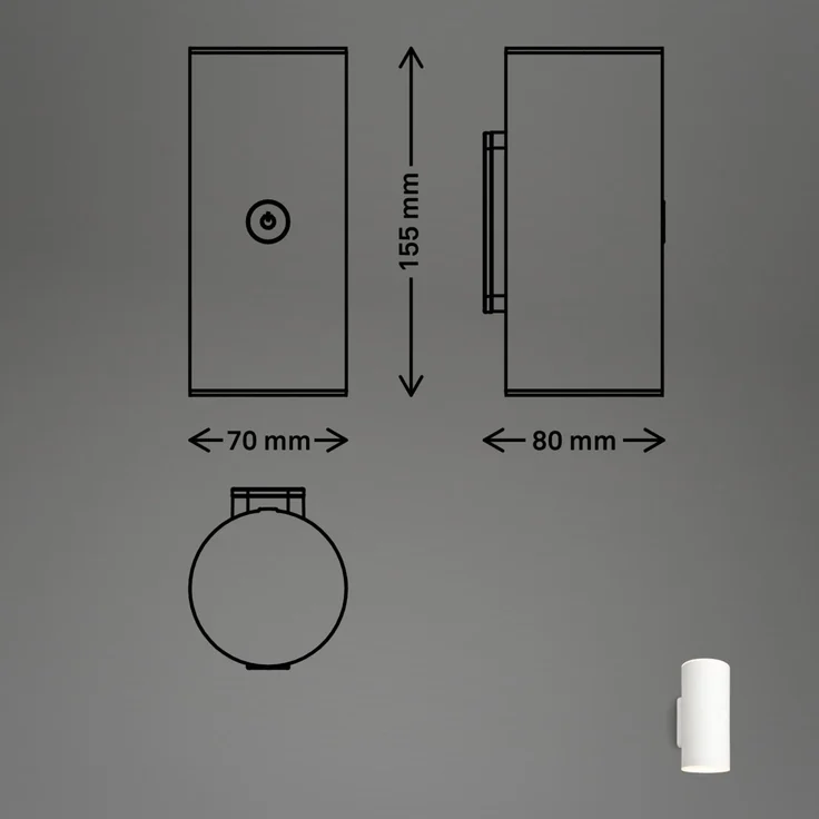 Briloner LED Akku-Außenwandleuchte Lima 6W weiß dimmbar warmweiß – Bild 8