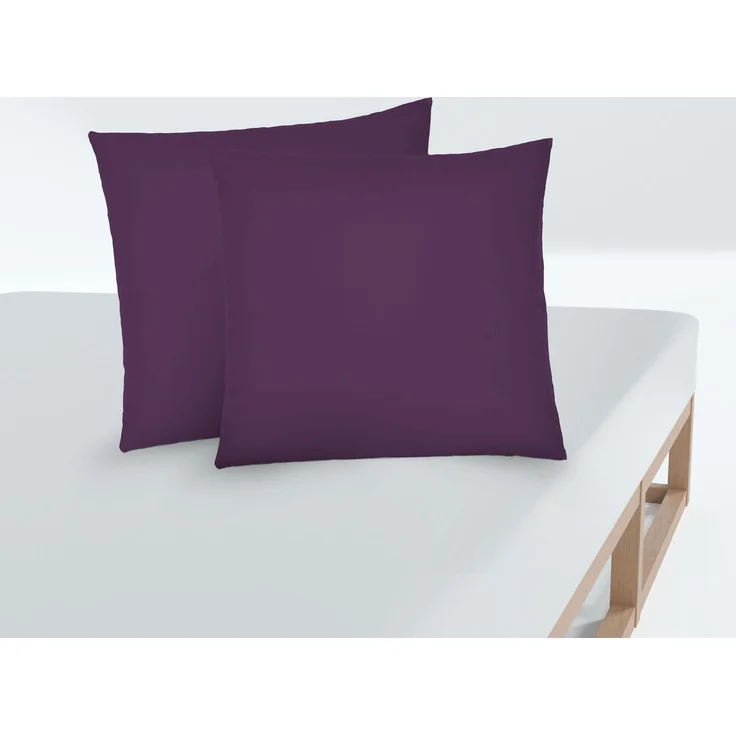 biberna Feinjersey-Kopfkissenbezug 0077144, dunkel violett, 2x 40x40 cm – Bild 4