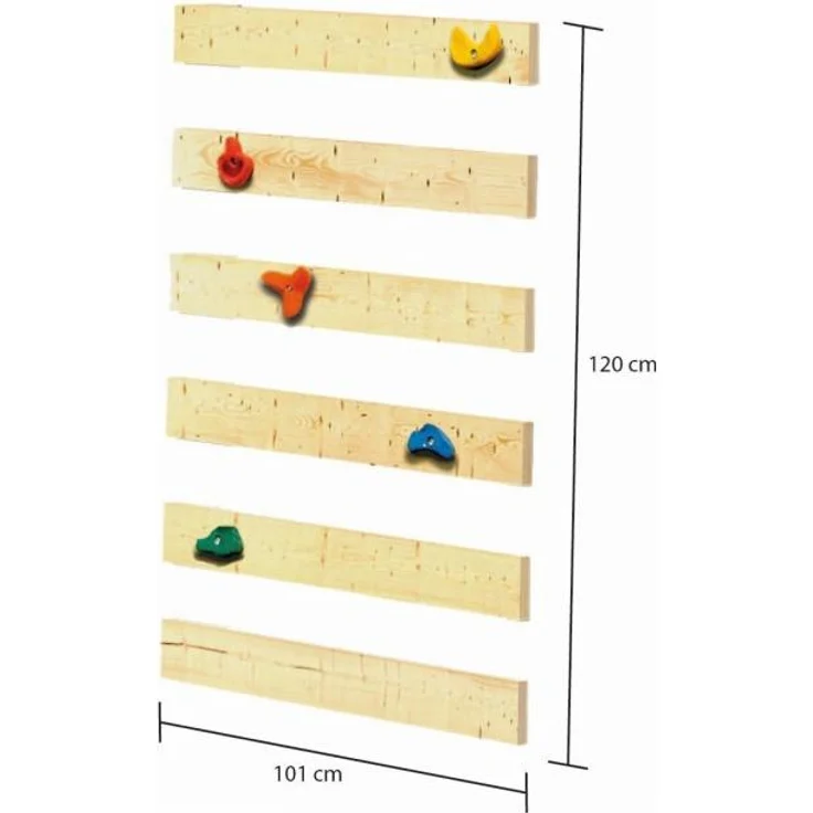 Karibu Kinderspielturm Lotti mit Kletterwand ECO naturbelassen 1,07 x 1,07 x 2,91 m – Bild 18
