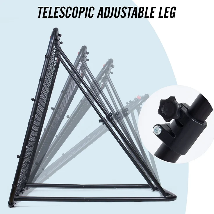 Leogreen Rebounder für Fußball, Fußball Rebounder Jugendlich, Teleskopische Stufenlose Einstellung Prellwand Fussball für EIN besseres und abwechslungsreiches Training (124 * 124cm) – Bild 4