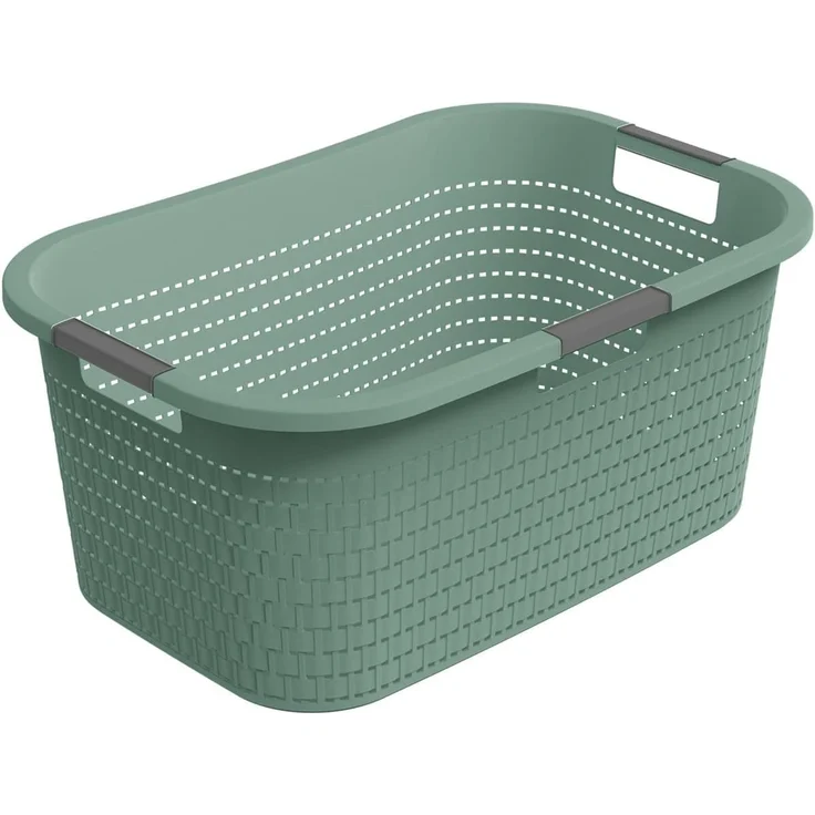 Rotho Wäschekorb Country, 40 l mistletoe grün – Bild 1