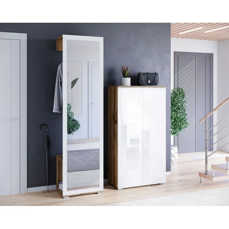 INOSIGN Garderoben-Set PARIS/ TOKYO, (Komplett-Set, 2-St), Garderoben-Set Breite 130cm, moderne grifflose Flurmöbel Kleiderstange – Bild 5