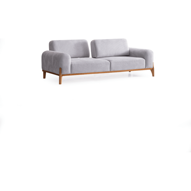 Sitzgruppe/Sofa Set - Wohnzimmergarnitur "Bluebell" 3+3+1+1-Hellblau/Grau – Bild 7