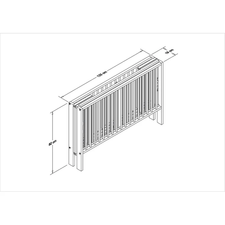 Tissi Gitterbett faltbar weiss inkl. Matratze 60x120 cm – Bild 11