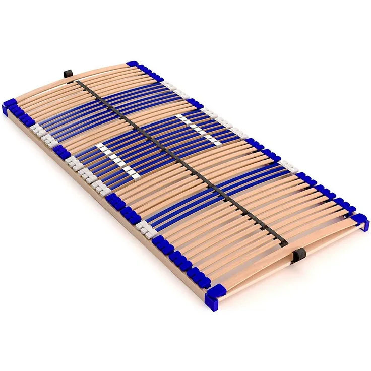 stabiler Lattenrost 100% BUCHE Lattenrahmen - nicht verstellbar, starr - SCHULTERFRÄSUNG, 7 Zonen, 44 Federleisten, Härte-Regulierung, Mittelgurt - FIX COMFORT 44® - fertig montiert (70x200 cm)