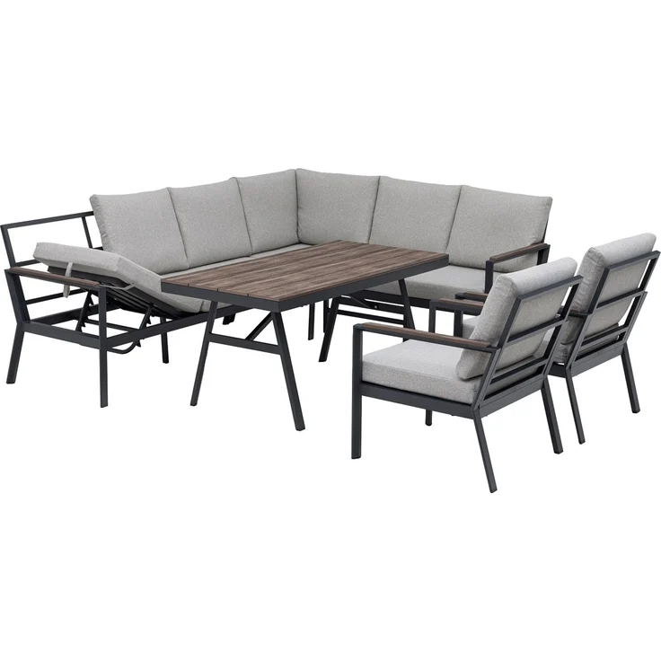 Gardissimo ANDORRA Ecklounge Gartenmöbel Sitzgruppe Nonwood Holzoptik rechts – Bild 3