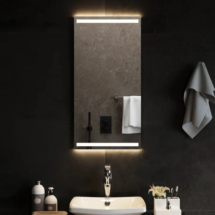 LED-Badspiegel, Wandspiegel 40x80 cm