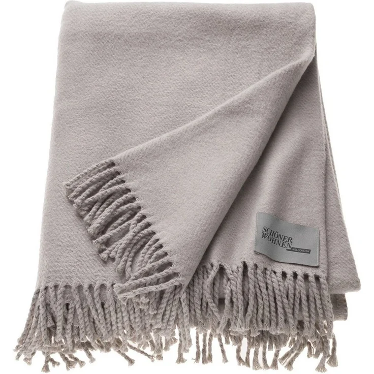 Wohndecke Basics, SCHÖNER WOHNEN-Kollektion, mit Fransen, Kuscheldecke – Bild 1