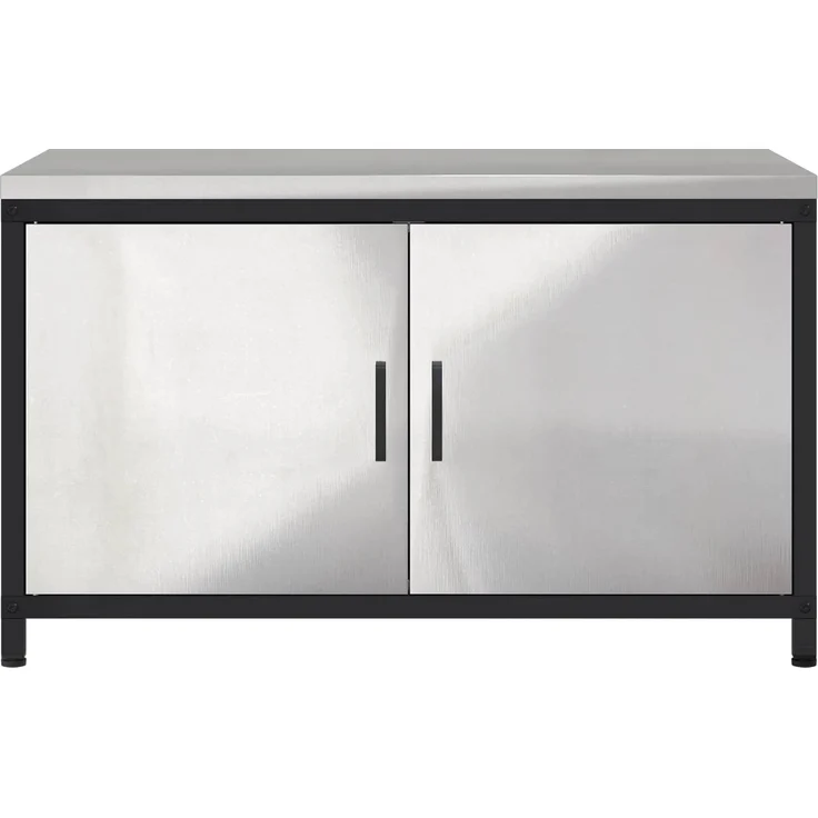 vidaXL Küchenaufbewahrung mit Regal Silber 60 x 50 x 92 cm Stahl 875000 – Bild 8