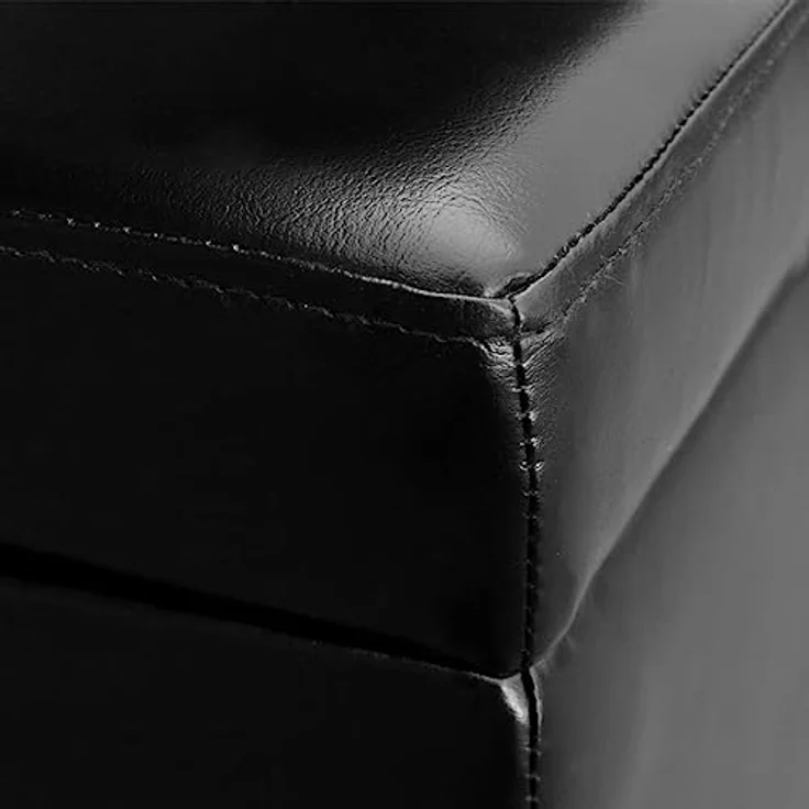 vidaXL Sitzbank mit Stauraum Lang Holz Schwarz 241063 – Bild 5