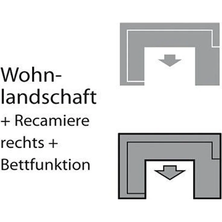 sit&more Wohnlandschaft Mailand U-Form, wahlweise mit Bettfunktion, frei im Raum stellbar – Bild 2