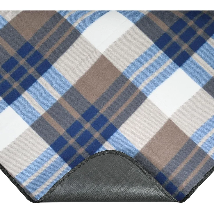 Cilio Picknickdecke Beach, Unterseite wasserabweisend, Outdoor Decke Polyester, weiche Oberfläche, mit Klettverschluss und Trageriemen, Geeignet für Picknick, Strand und Camping, 200x200 cm, Braun – Bild 2