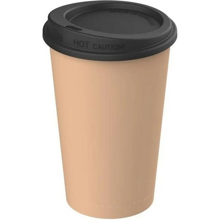 elasto Coffee-to-go-Becher 0,3 L Kaffeebecher mit Deckel robuster Mehrwegbecher, Made in Germany, BPA-frei, Teebecher, Coffee Mug, recycled Becher – Bild 2