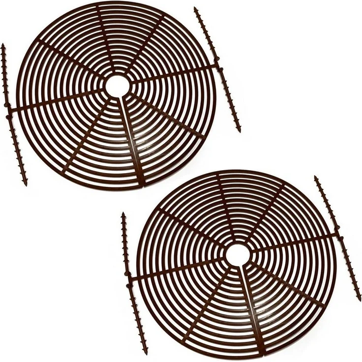 HAC24 Blumentopf Blumentopfgitter Kunststoff Blumentopfschutz Schutzgitter (Set, 2 St, Ø 30 cm), Schutz Haustiere Kinder Pflanzen – Bild 4
