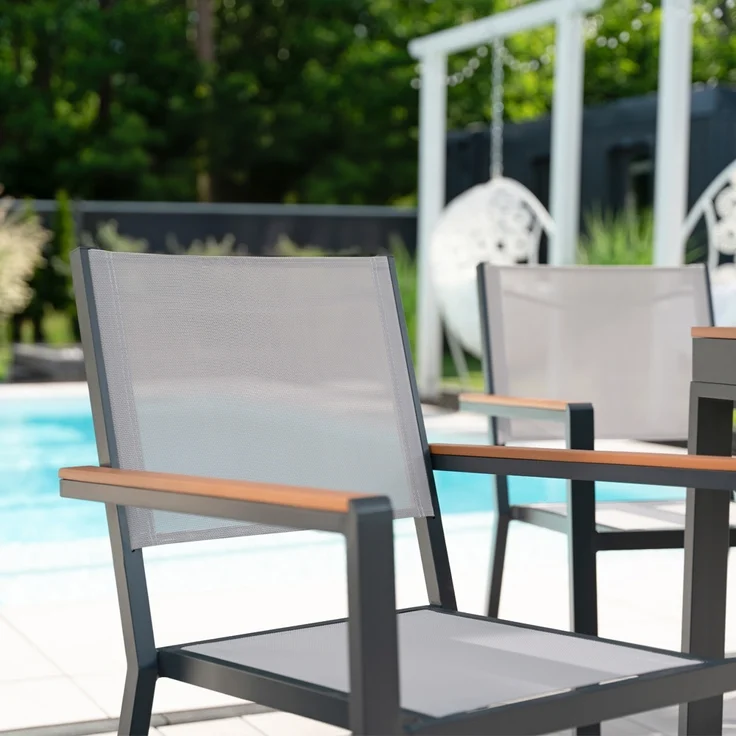 HOME DELUXE Gartenstuhl stapelbar SEDIA - 3erSet – Bild 2