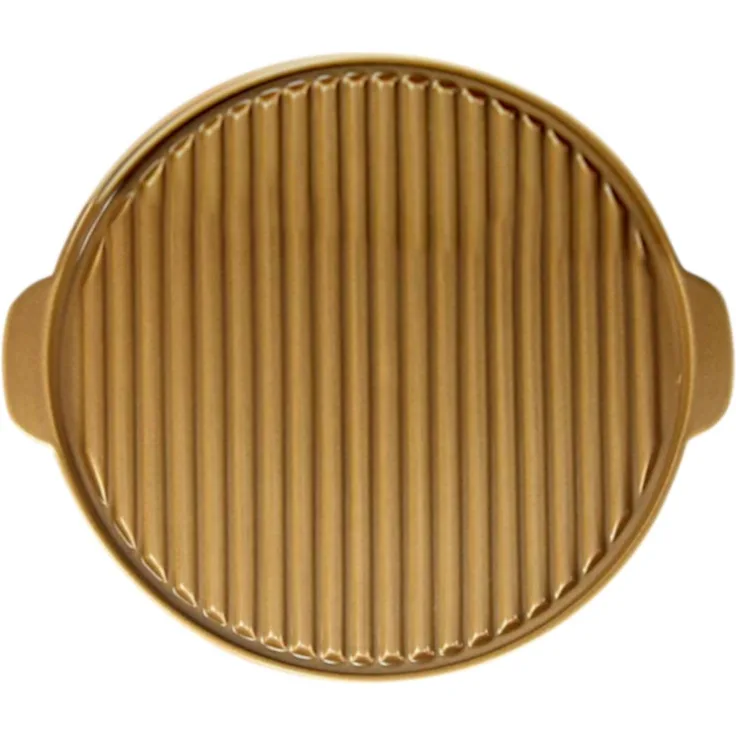 CreaTable Grillplatte BRAUN aus hochwertigem Spezialporzellan / BBQ - Schale / Grillporzellan