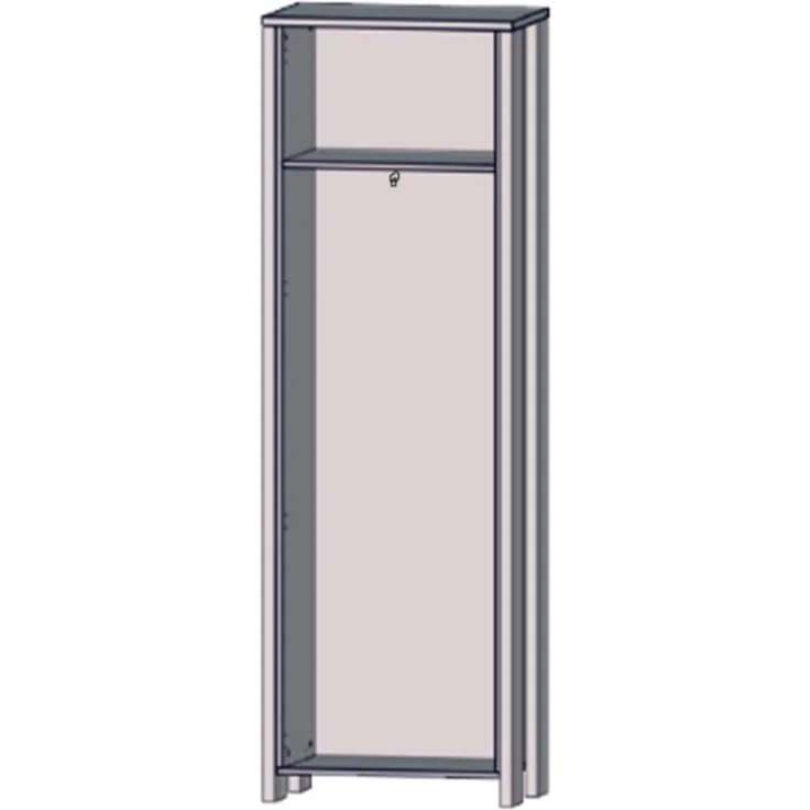 FORTE Clif Kleiderschrank, Holzwerkstoff, Grau/Braun, 67 x 201,5 x 41,6 cm – Bild 4