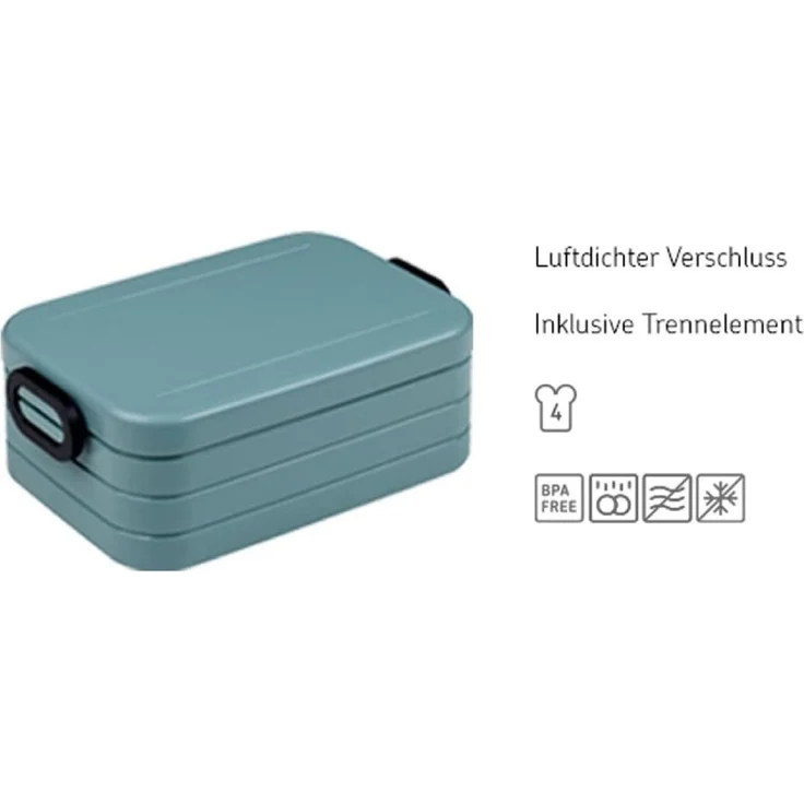 Mepal Take a Break Midi – Limited Edition Cool Grey / Grau – 900 ml Inhalt – Lunchbox mit Trennwand – ideal für Mealprep – spülmaschinenfest, Polypropyleen – Bild 2