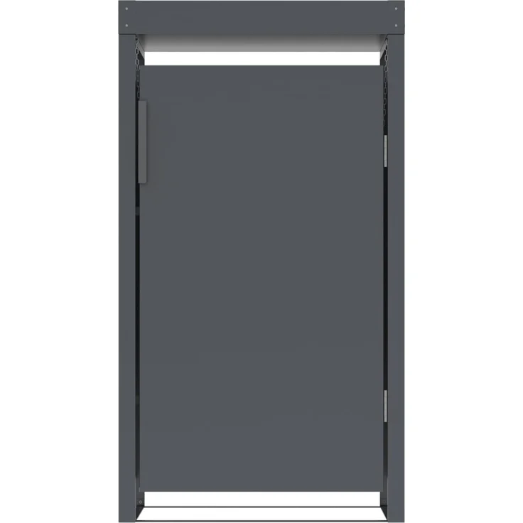 DEGAMO ULM Mülltonnenbox mit Pflanzwanne 1-er, Stahl verzinkt, anthrazit, 68x80x124cm für Tonnen bis 240 Liter – Bild 6
