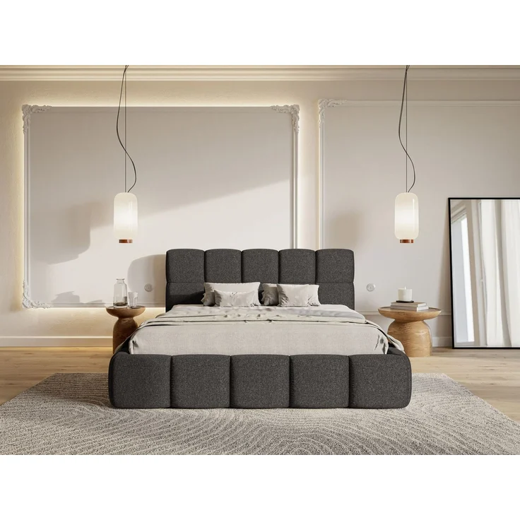 Selsey 'Cloudy' Polsterbett 120x200 cm, Chenille Graphit – Bild 2