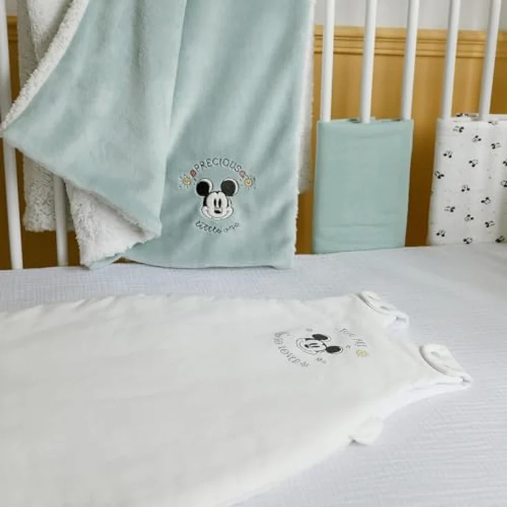 Babycalin - Decke aus 2 Materialien, Micky Maus, 75 x 100 cm. Babycalin – Bild 4