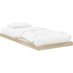 vidaXL Bodenbettrahmen, Holz Sonoma-Eiche Natur, 86,5x200 cm