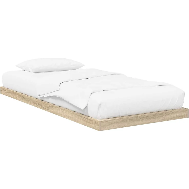 vidaXL Bodenbettrahmen, Holz Sonoma-Eiche Natur, 86,5x200 cm – Bild 2