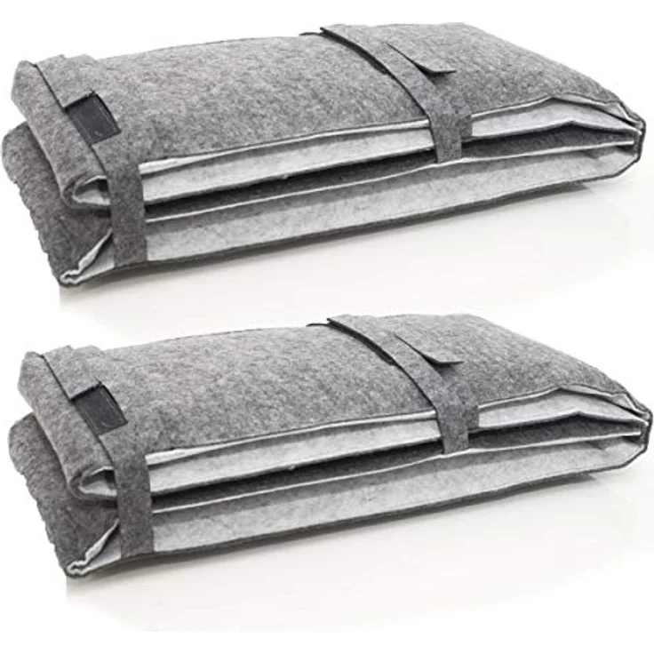 Dunedesign Bierbankauflage, Grau, 180 cm, 4 robuste Filzgurte, abwaschbar, für drinnen & draußen – Bild 3