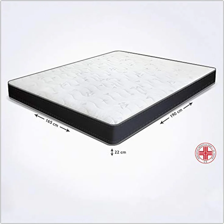 miasuite i sogni italiani Doppelbett-Matratze aus Polyurethan, 165 x 190 x 22 cm, Höhe 22 cm, orthopädisch, Modell Summit – Bild 3
