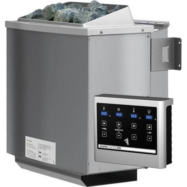 Karibu Sauna Taurin + 9kW BIO-Kombiofen mit ext. Steuerung Easy Klarglas Ganzglastür – Bild 3