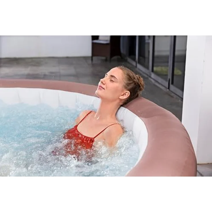 Bestway LAY-Z-SPA Energiespar-Whirlpool Hawaii AirJet™ für 6 Personen, App-Steuerung, Ø 196 x 71 cm, Terrakotta – Bild 6