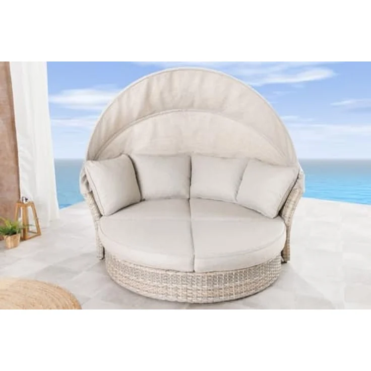 riess-ambiente Loungebett SEATTLE 195cm taupe, Einzelartikel 1 Teile, Garten · Sonneninsel · Outdoor · drehbar – Bild 2