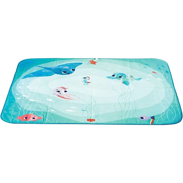 Tiny Love Baby Krabbeldecke “Super Mat\" - Treasure the Ocean Design, XL Outdoor-Picknickdecke (140x113 cm), große und wasserfeste Baby-Spieldecke mit viel Spielzeug, nutzbar ab der Geburt, mehrfarbig