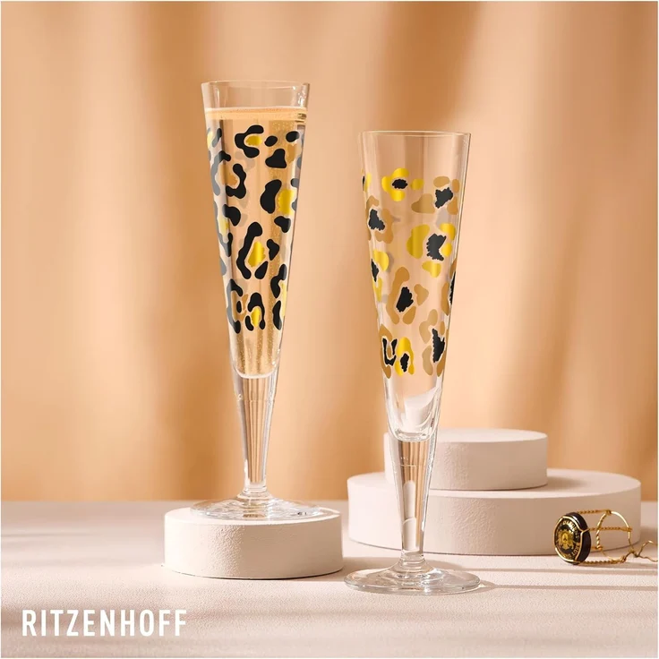 Ritzenhoff 'GOLDNACHT' Sekt- & Champagnergläser 2er-Set, Kristallglas multicolour, 7.2 x 24 x 7.2 cm – Bild 5