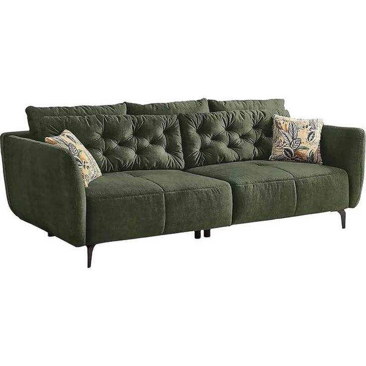 Jockenhöfer Gruppe Big-Sofa Spa, im Retrolook mit Wellenfederung, und frei im Raum stellbar, inkl. 7 Kissen – Bild 4