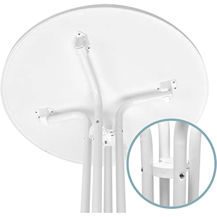 Beautissu Stehtisch Sylt Weiß, 70cm ∅ – Bild 10