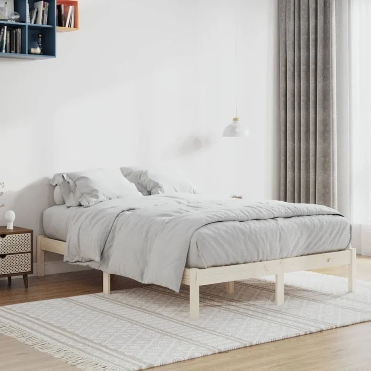 vidaXL Massivholzbett ohne Matratze 137x190 cm Kiefer 822458 – Bild 1