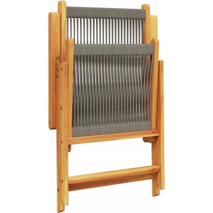 vidaXL Gartenstuhl Verstellbar 6 Stk. Grau Massivholz Akazie 3214533 – Bild 6