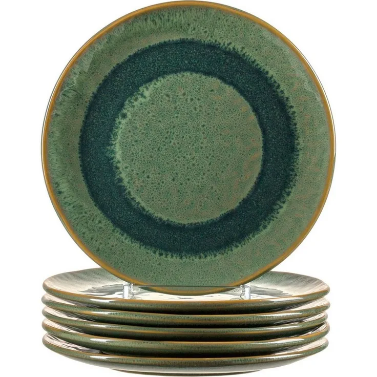Leonardo MATERA Keramikteller 22,5 cm grün 6er Set