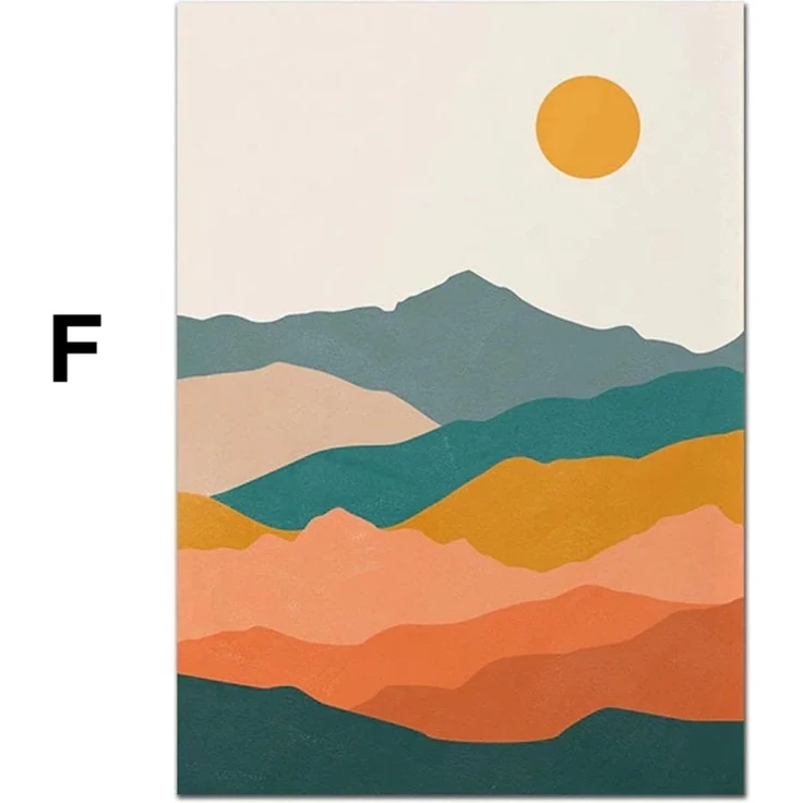 Abstrakte Boho Poster · Terrakotta & Grün · Minimalistische Wandbilder · Modernes Wohnambiente · ohne Rahmen - D / 10 x 15 cm – Bild 8
