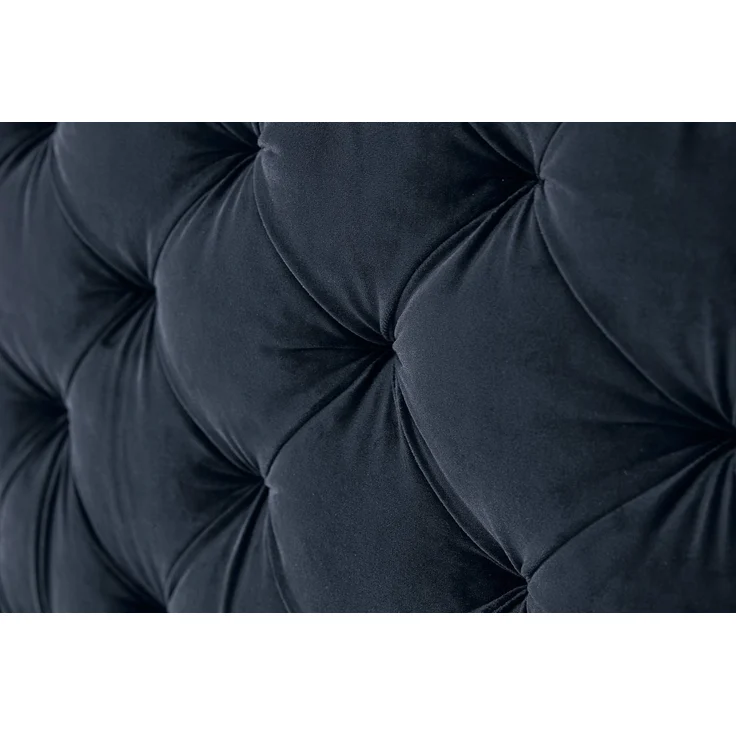 KAWOLA Bett SINDAR Boxspringbett Stoff dunkelblau Fuß silber ohne Topper 160x200cm – Bild 5